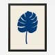 Monstera Canvas Blue Wall Art Print