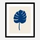 Monstera Canvas Blue Wall Art Print