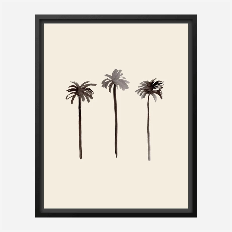 Palm Trees Ink Wall Art Print
