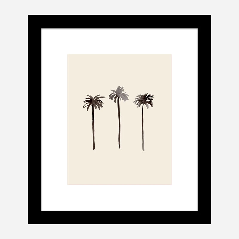 Palm Trees Ink Wall Art Print