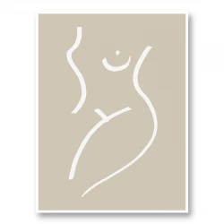 Body Sketch Sand Wall Art Print