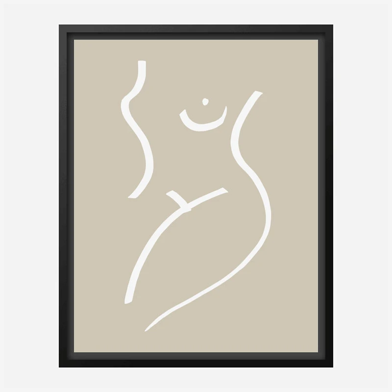 Body Sketch Sand Wall Art Print