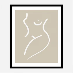 Body Sketch Sand Wall Art Print
