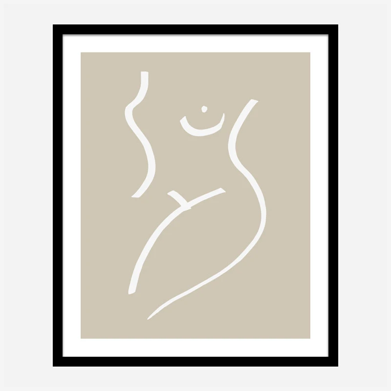 Body Sketch Sand Wall Art Print