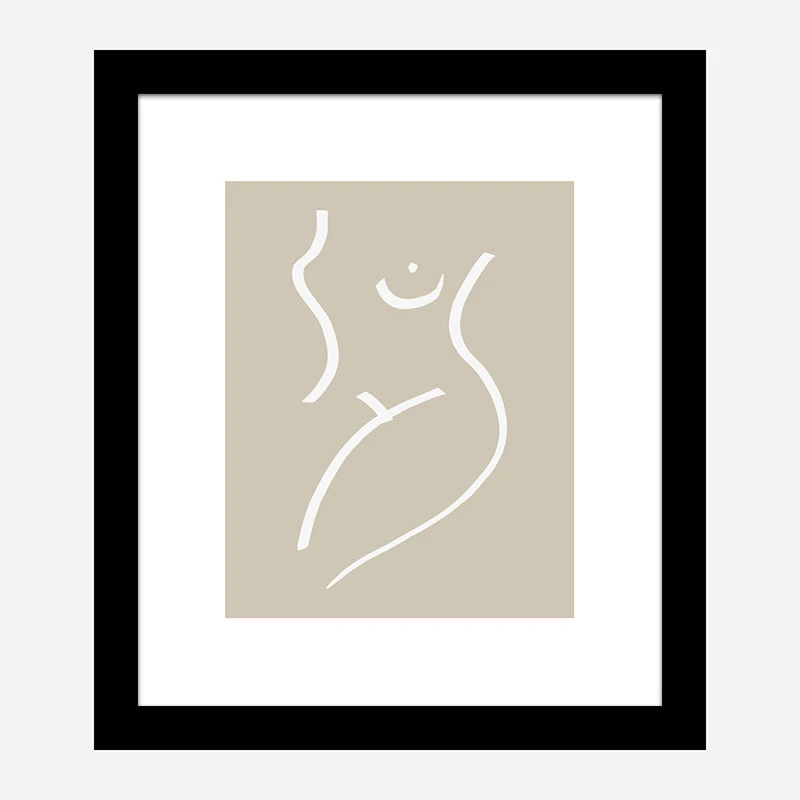 Body Sketch Sand Wall Art Print