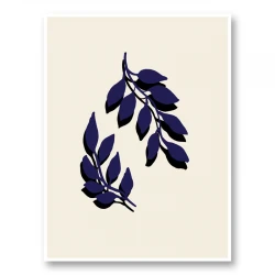 Blue Twigs Wall Art Print