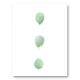 Birch Leaves in Row Wall Art Print