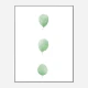 Birch Leaves in Row Wall Art Print