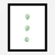 Birch Leaves in Row Wall Art Print