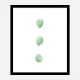 Birch Leaves in Row Wall Art Print