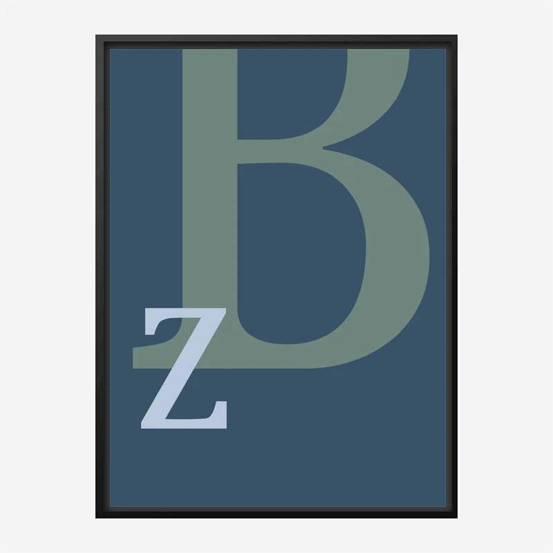 Letter B Wall Art Print