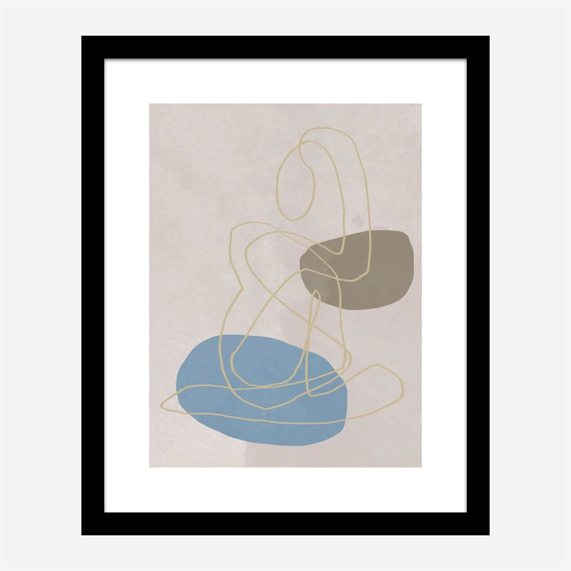 Golden Lines Wall Art Print