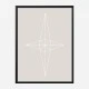 Grid Star Grey Wall Art Print