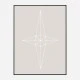 Grid Star Grey Wall Art Print