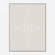 Grid Star Grey Wall Art Print