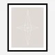 Grid Star Grey Wall Art Print
