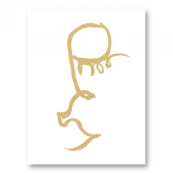 Half Face Gold Wall Art Print