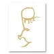 Half Face Gold Wall Art Print
