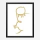 Half Face Gold Wall Art Print
