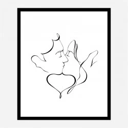 The Kiss Wall Art Print