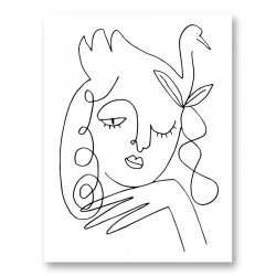 White Swan Wall Art Print
