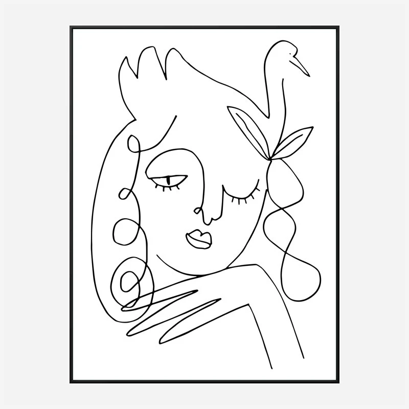 White Swan Wall Art Print