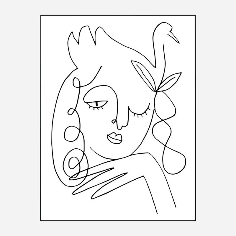 White Swan Wall Art Print