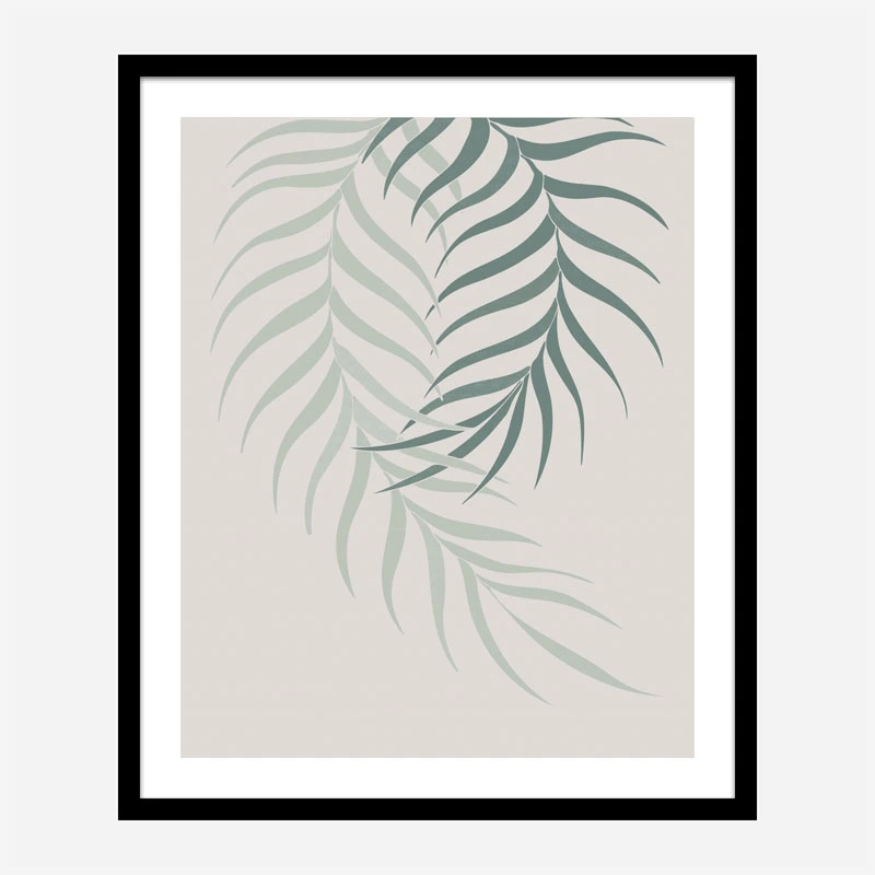 Leaf Frilly Green Wall Art Print