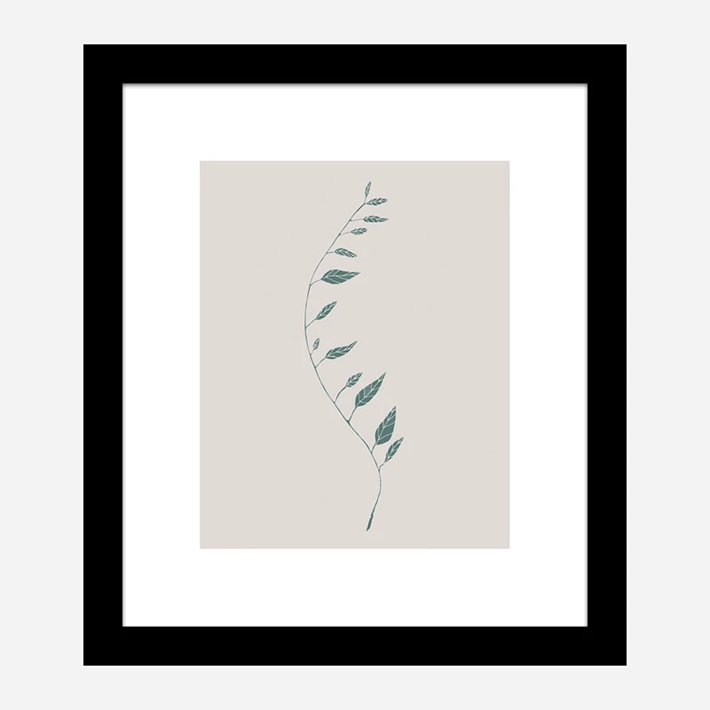 Wavy Branch Green Wall Art Print