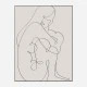 Woman Lines Black Wall Art Print