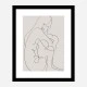 Woman Lines Black Wall Art Print