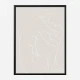 Woman Lines White Wall Art Print