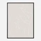 Woman Lines White Wall Art Print