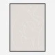 Woman Lines White Wall Art Print