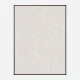 Woman Lines White Wall Art Print