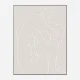 Woman Lines White Wall Art Print