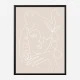 The Swan Beige Wall Art Print
