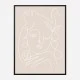 The Swan Beige Wall Art Print