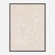 The Swan Beige Wall Art Print