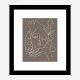 The Swan Brown Wall Art Print