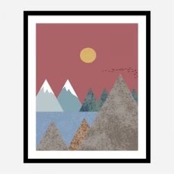 Mountain Landscape Wall Art Print