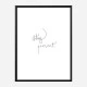 Stay Present Quote Wall Art Print