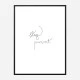 Stay Present Quote Wall Art Print
