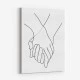 Holding Hands Lines Wall Art Print
