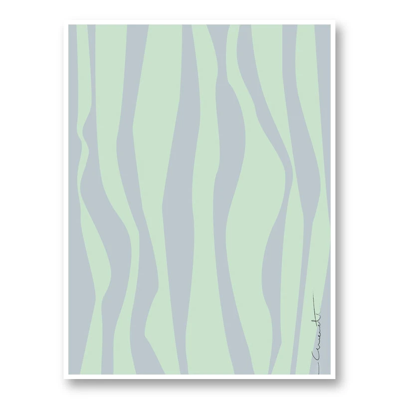 Wavy Stripes Wall Art Print
