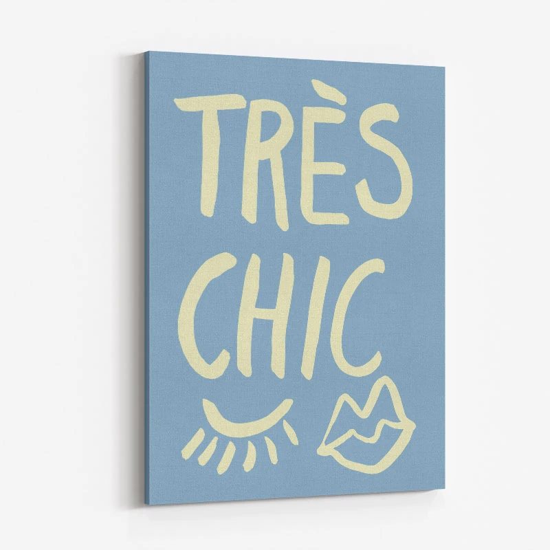 Tres Chic Blue Wall Art Print