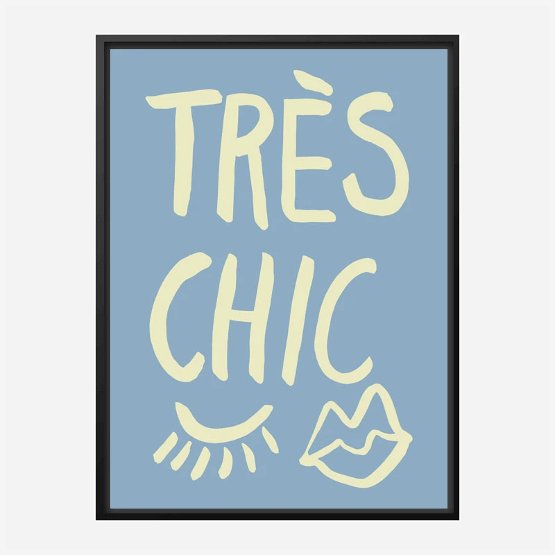 Tres Chic Blue Wall Art Print