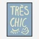 Tres Chic Blue Wall Art Print