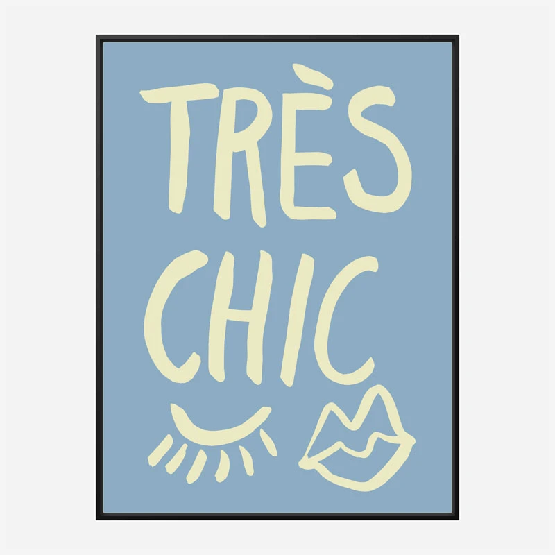 Tres Chic Blue Wall Art Print