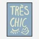 Tres Chic Blue Wall Art Print